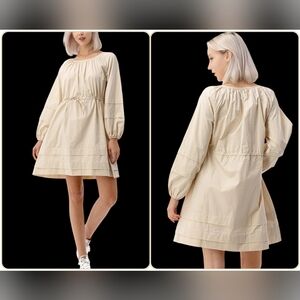 Ice Bird Long Sleeves Trendy Dress Size Small Color Cream NWT